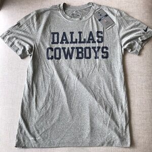 Brand New NiKe NFL Dallas Cowboys Grey Navy Dri-Fit Short Sleeve Tee T-shirt